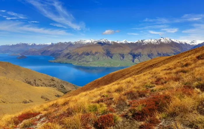 Framed Print : High viewpoint over Lake Wanaka Framed Print : High viewpoint over Lake Wanaka