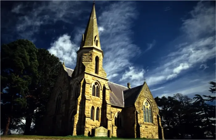 Framed Print : Historic church at Ross, Central Tasmania, Australia Framed Print : Historic church at Ross, Central Tasmania, Australia