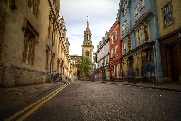 Historic Turl Street in Oxford University old town