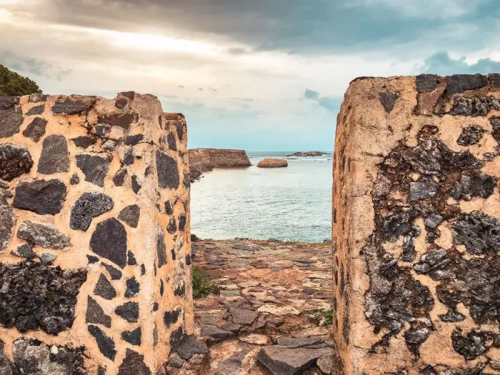 Framed Print : Historical old fort wall of Galle Fort located in Sri Lanka Framed Print : Historical old fort wall of Galle Fort located in Sri Lanka