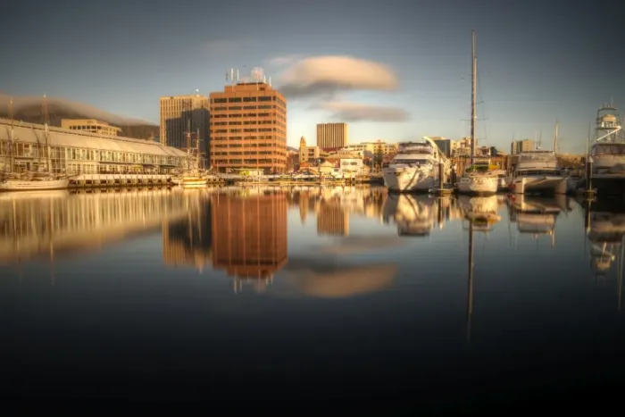 Framed Print : Hobart harbour sunrise