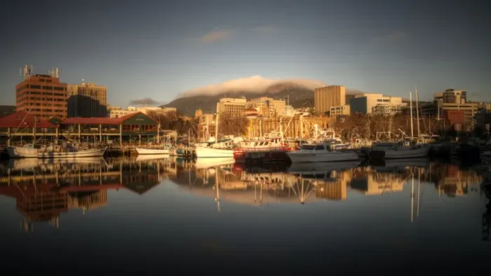 Framed Print : Hobart harbour sunrise