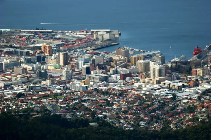 Framed Print : Hobart from Mt. Wellington Framed Print : Hobart from Mt. Wellington