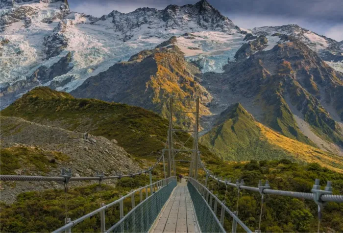 Framed Print : Hooker Valley, Mount cook Aoraki National Park, south Island of New Zealand