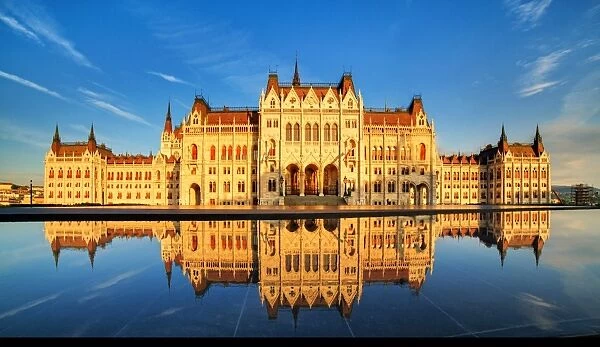 Hungarian Parliament Building Reflection