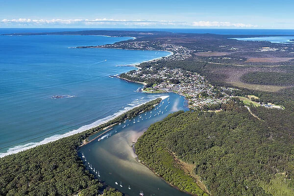 Huskisson. Aerial view of Huskisson, New South Wales, Australia