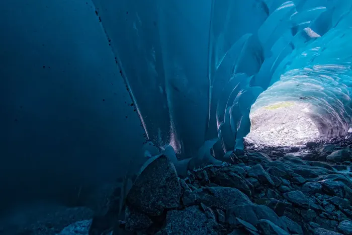Framed Print : Ice cave, Alaska