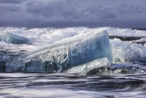 Iceberg. Large iceberg on beach