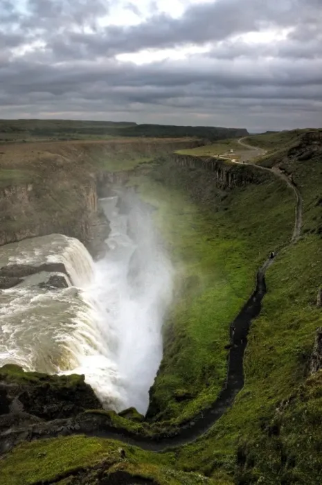 Framed Print : Icelandic Gullfoss waterfall canyon