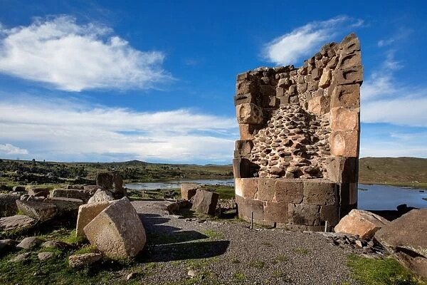 Inside of a Chullpa Tomb, Sillustani, Lake Umayo, Puno, Peru