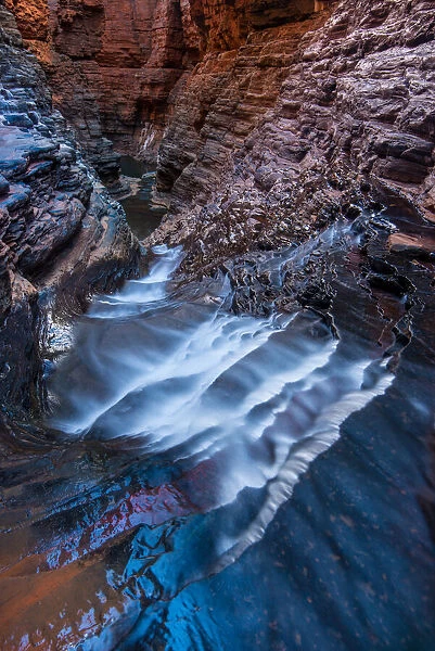 Inside the gorges of karijini National Park at Reagan Pool