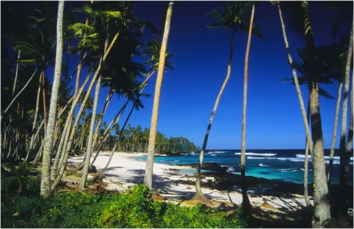 Framed Print : The Island of Upolu, Western Samoa