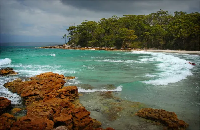 Framed Print : Jervis bay coastline, New South Wales, Australia
