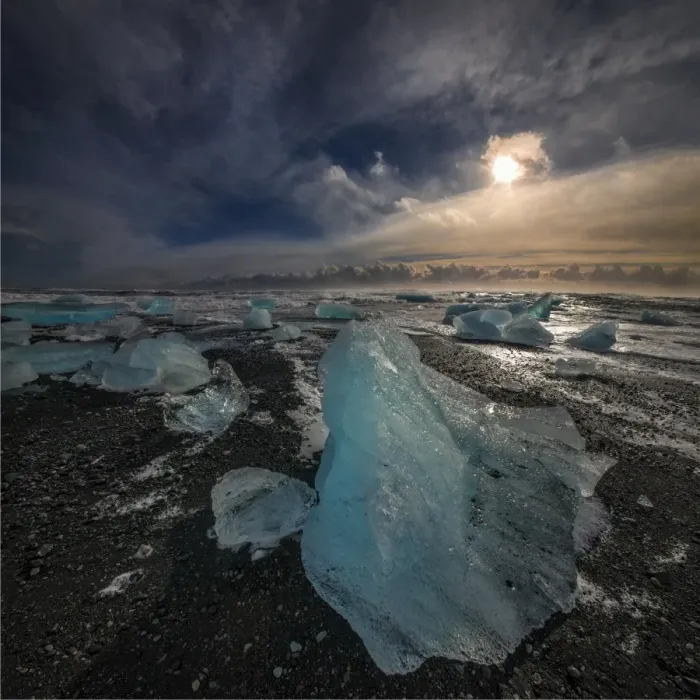 Framed Print : Jokulsarlon Beach