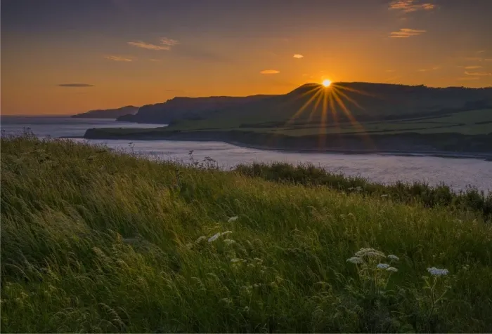 Framed Print : Jurassic coast dusk Framed Print : Jurassic coast dusk