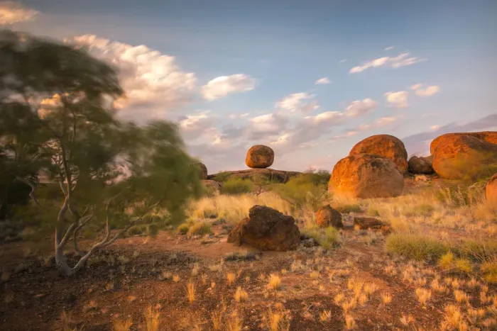 Framed Print : Karlu Karlu or Devils Marbles Conservation Reserve, Northern Territory, Australia