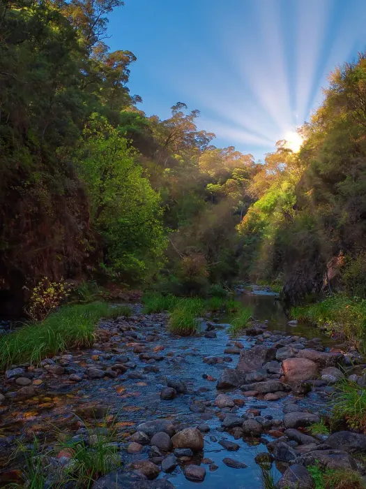 Framed Print : Kiewa River Canyon in the Autumn, Mount Beauty, Alpine area of Victoria, Australia