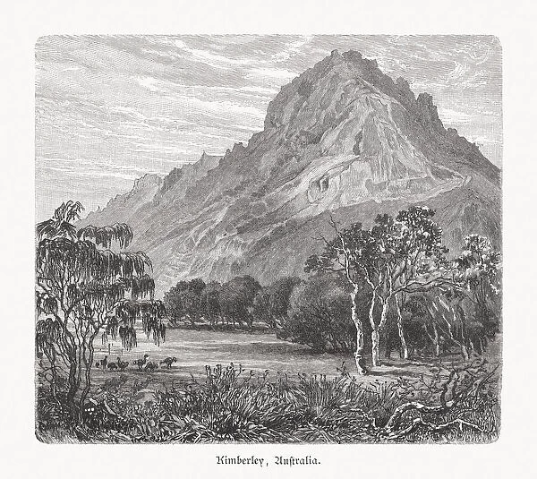 Kimberley, northern Western Australia, wood engraving, published in 1897