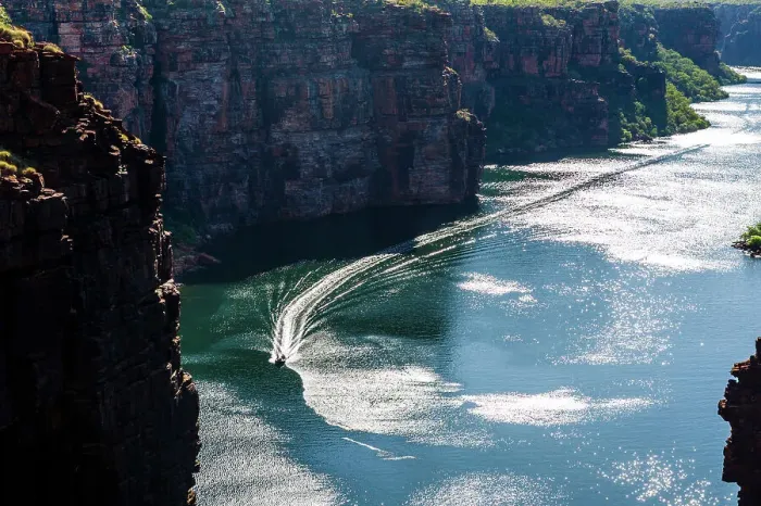 Framed Print : King George River, King George Falls, Gardner Plateau, Kimberley Coast, Western Australia, Australia
