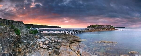 La Perouse and Bare Island panorama at sunrise, Sydney, Australia