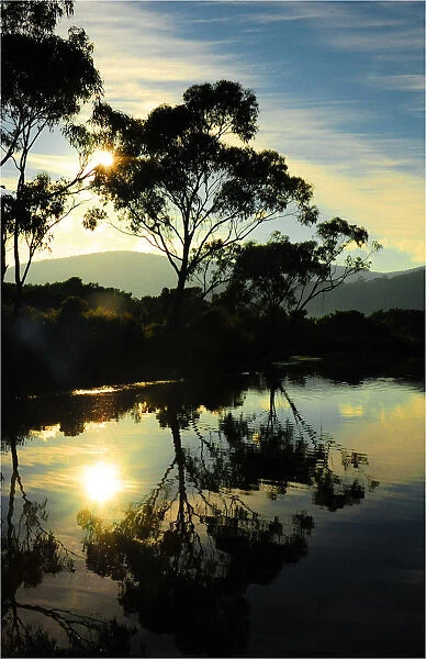 Lagoon sunrise, Bruny Island, southern Tasmania, Australia