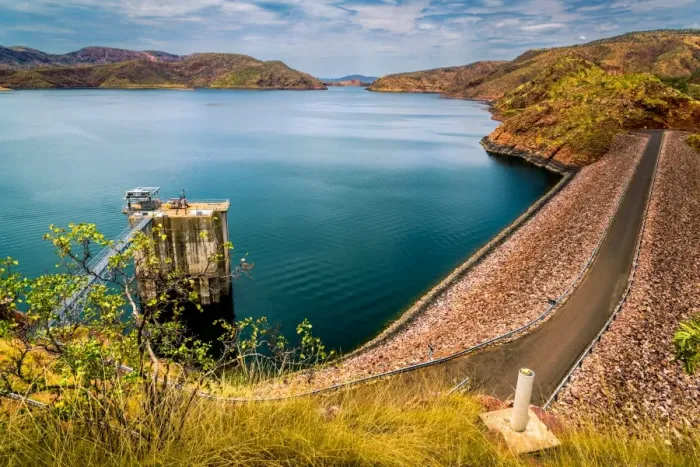 Framed Print : Lake Argyle Dam Wall Framed Print : Lake Argyle Dam Wall