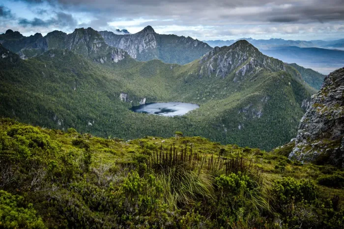 Framed Print : Lake Jupiter in Western Arthurs Range, Southwest Tasmania Framed Print : Lake Jupiter in Western Arthurs Range, Southwest Tasmania
