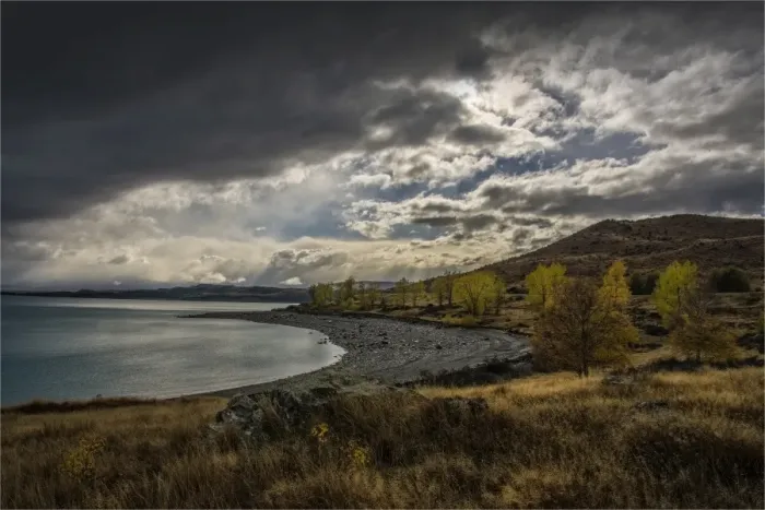 Framed Print : Lake Pukaki, Canterbury plains, south island, New Zealand