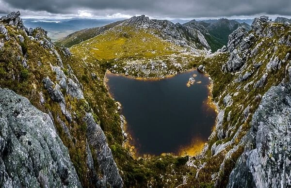 Lake Sirona in Western Arthurs Range, Southwest Tasmania