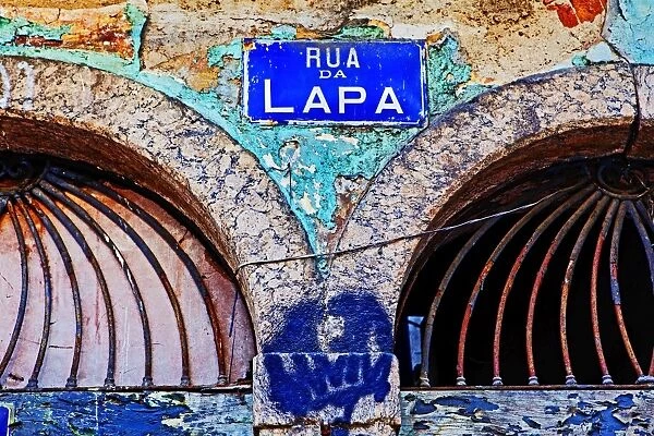 Lapa, street sign, Rio De Janeiro, Brazil