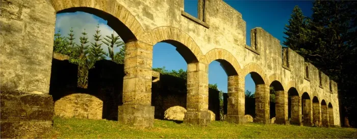Framed Print : Late afternoon light near sunset, castes its golden glow onto the Coral Sandstone Arched ruins of the convict built stables, norfolk Island Framed Print : Late afternoon light near sunset, castes its golden glow onto the Coral Sandstone Arched ruins of the convict built stables, norfolk Island