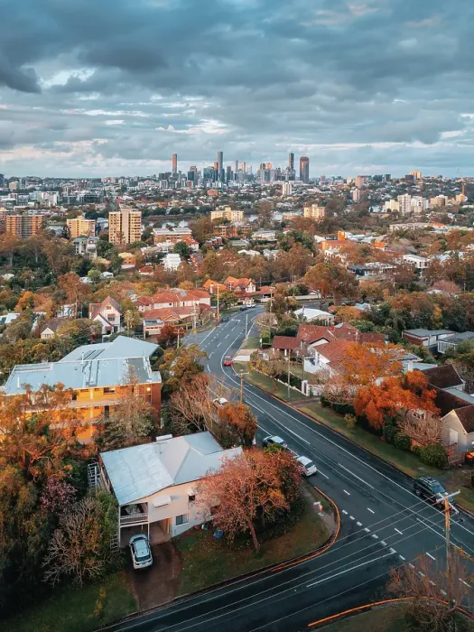 Framed Print : Late Afternoon View of Brisbane CBD From West Suburb Framed Print : Late Afternoon View of Brisbane CBD From West Suburb