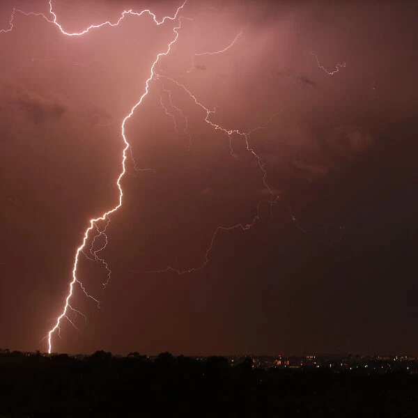 Lightning striking Sydney