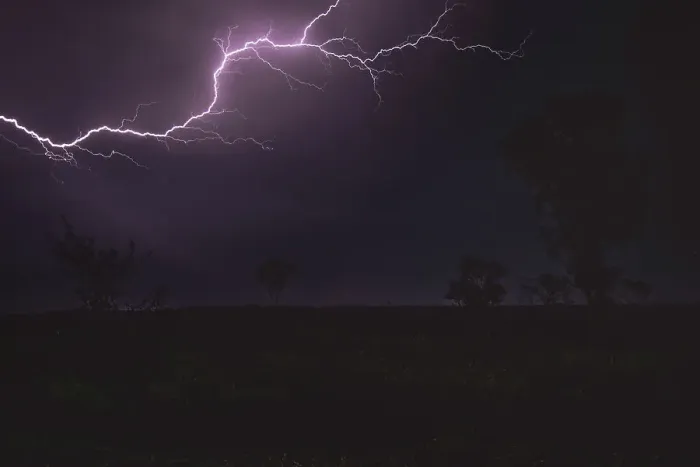 Framed Print : Lightning bolt in the sky shot near Kununurra, Western Australia, Australia