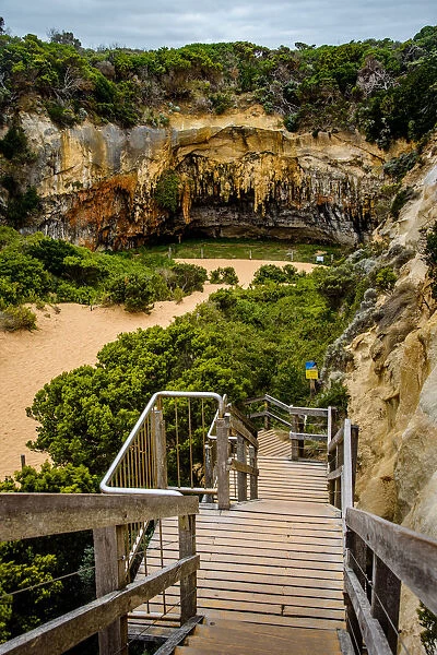 Limestone cave near Lord Ard Gorge at Great ocean Road, Victoria