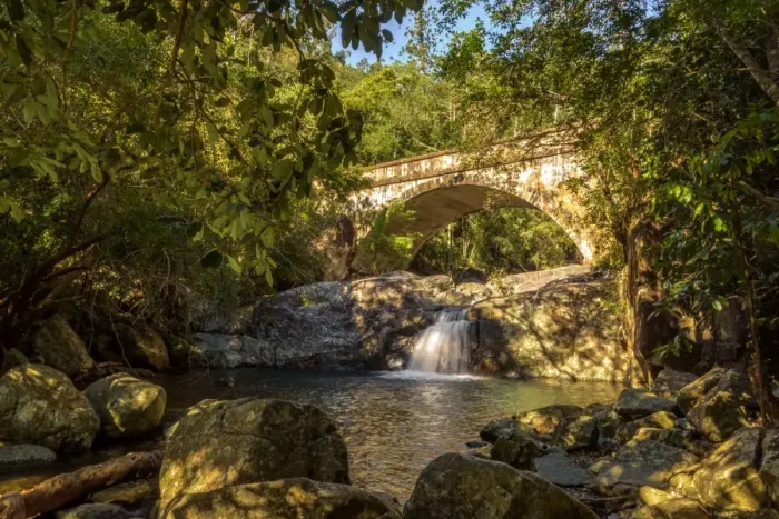 Framed Print : Little Crystal Creek and Paluma Bridge Framed Print : Little Crystal Creek and Paluma Bridge