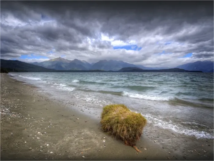 Framed Print : Lkae Manapouri in the South Island of New Zealand