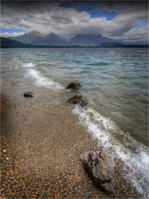 Framed Print : Lkae Manapouri in the South Island of New Zealand