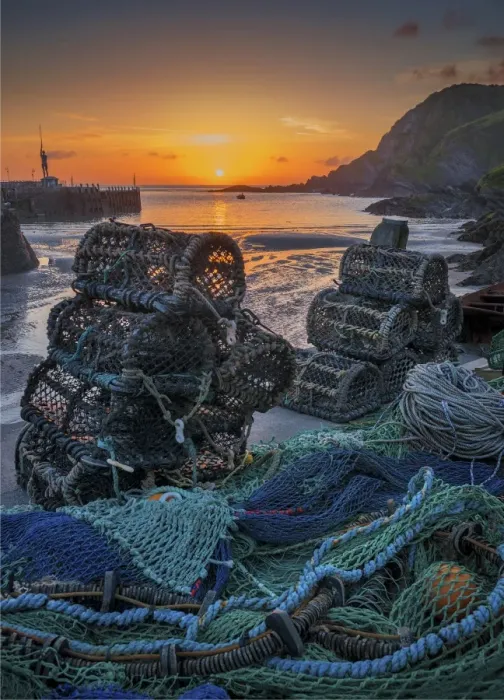 Framed Print : Lobster Pots Ilfracombe