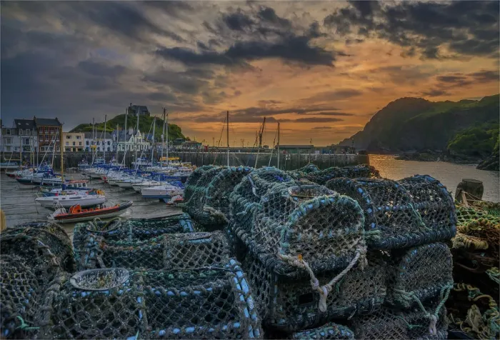 Framed Print : Lobster Pots at Ilfracombe