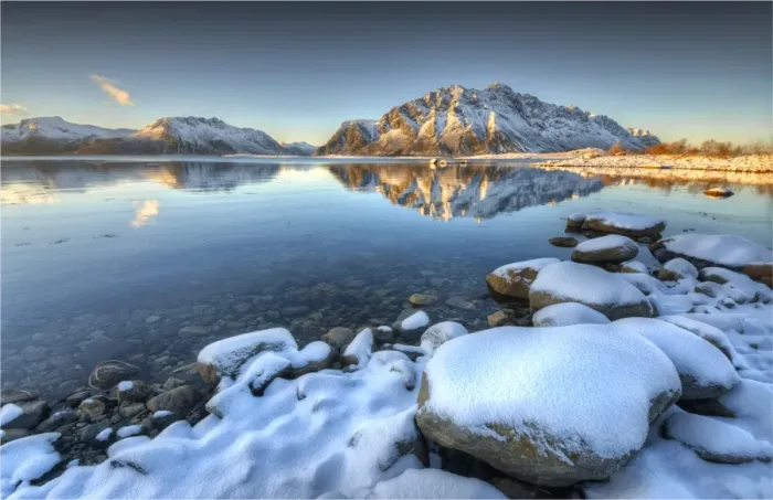 Framed Print : Lofoten Peninsular, winter wonderland, Arctic circle, Norway Framed Print : Lofoten Peninsular, winter wonderland, Arctic circle, Norway
