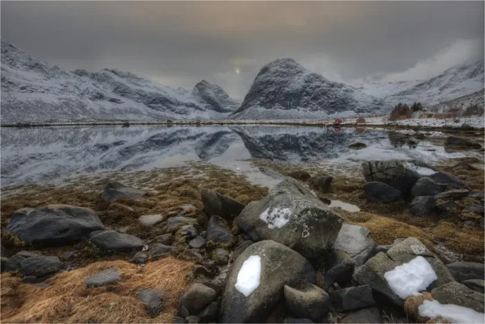 Framed Print : Lofoten Peninsular, winter wonderland, Arctic circle, Norway Framed Print : Lofoten Peninsular, winter wonderland, Arctic circle, Norway