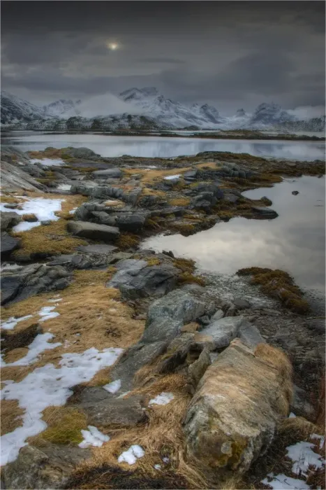 Framed Print : Lofoten Peninsular, winter wonderland, Arctic circle, Norway