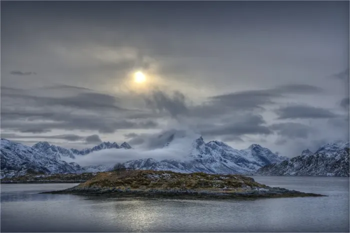 Framed Print : Lofoten Peninsular, winter wonderland, Arctic circle, Norway Framed Print : Lofoten Peninsular, winter wonderland, Arctic circle, Norway