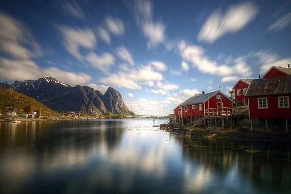 Lofoten Reine Fishing village red houses