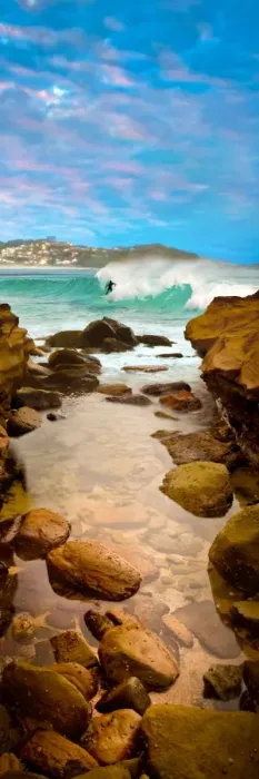 Framed Print : Lone Surfer