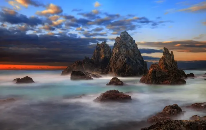 Framed Print : Long exposure dramatic seascape Framed Print : Long exposure dramatic seascape
