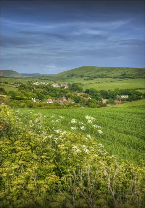 Framed Print : Looking towards West Lulworth, Dorset, England, United Kingdom Framed Print : Looking towards West Lulworth, Dorset, England, United Kingdom