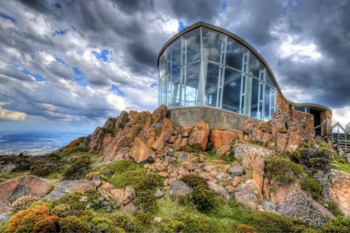 Framed Print : Lookout building at mount wellington, Hobart Framed Print : Lookout building at mount wellington, Hobart