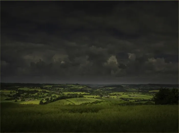 Framed Print : The lovely rolling hills and magnificent countryside of the Cranborne Chase, Dorset, England, United Kingdom